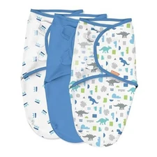  by Ingenuity Original Swaddle with Easy-Change, 100% Cotton, Dino Time