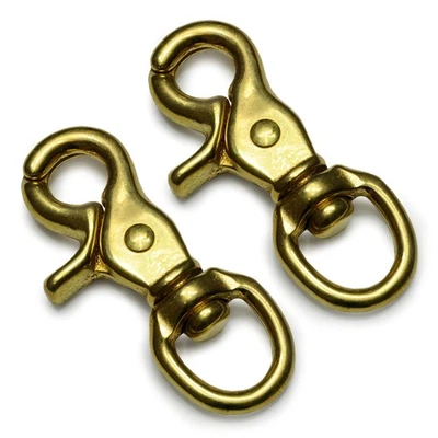 GANZOO Scheren-Karabiner Haken mit Dreh-Gelenk, 2er Set für Hunde-Leine, 73 mm Länge