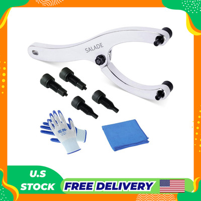 10-Inch Heavy Gland Nut Wrench with Handle, Adjustable Spanner Wrench for Removi