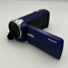 Sony HDR-CX240 HD Handycam Blue Tested Charger Micro HDMI To HDMI Adapter Works