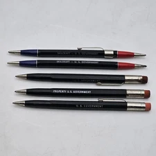 Lot Of 5 Vintage 50s 60s Skilcraft U.S. Government Mechanical Pencils