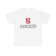 Becks Beer Retro Design Graphic T Shirt NEW Unisex Heavy Cotton Tee