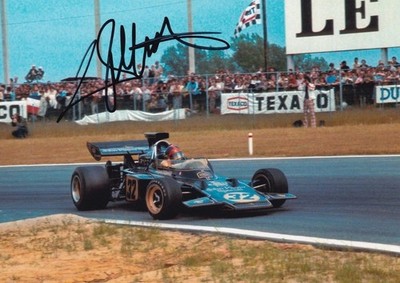 Emerson Fittipaldi 2x Formula 1 WC hand signed 13x18 cm photo, autogramm