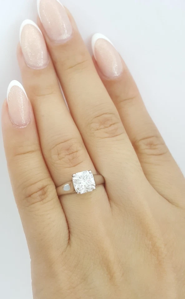 Tiffany & Co Lucida Solitaire Platinum Engagement Ring 1.52 ct F/VS2 Retail $32K - Image 4 of 4