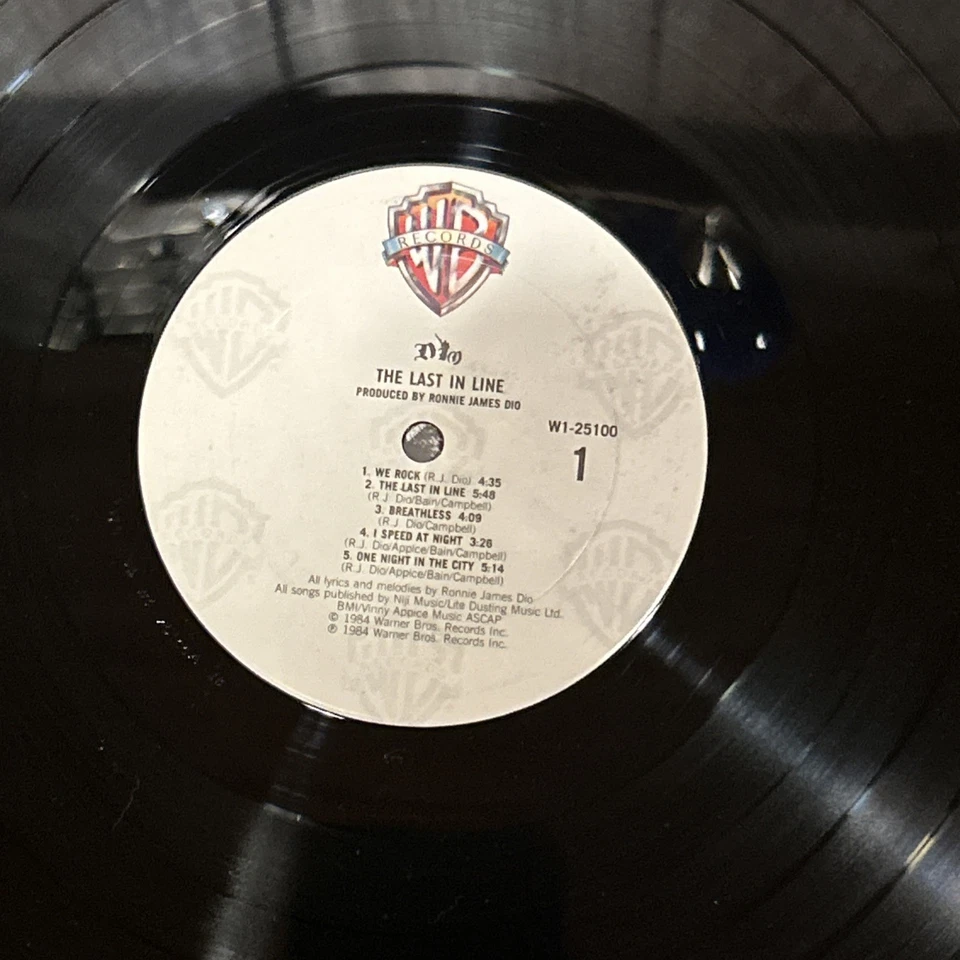 DIO The Last In Line WARNER BROS LP Vinyl M-/Mint 1st press 1984 - Image 2 of 4
