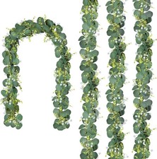 4Pcs Eucalyptus Garland,Artificial Eucalyptus Leaves Table Greenery Garland New