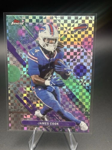 James Cook 2025 Topps Finest Common X-Fractor Base #71 - Bills