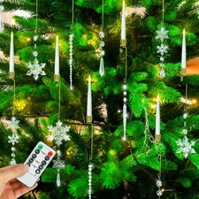 12 Pack Christmas Tree Candles with Remote Timer Christmas Tree LED Candles w...