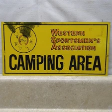  Minnesota Western Sportsman Association Camping Metal Sign 12" X 6", Metal