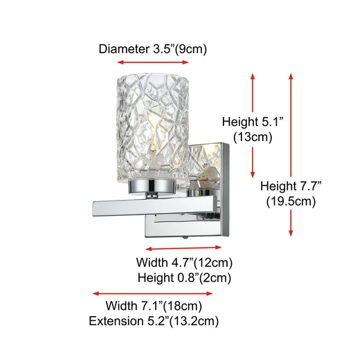Living District Cassie 7" Wall Sconce In Chrome - Picture 7 of 8