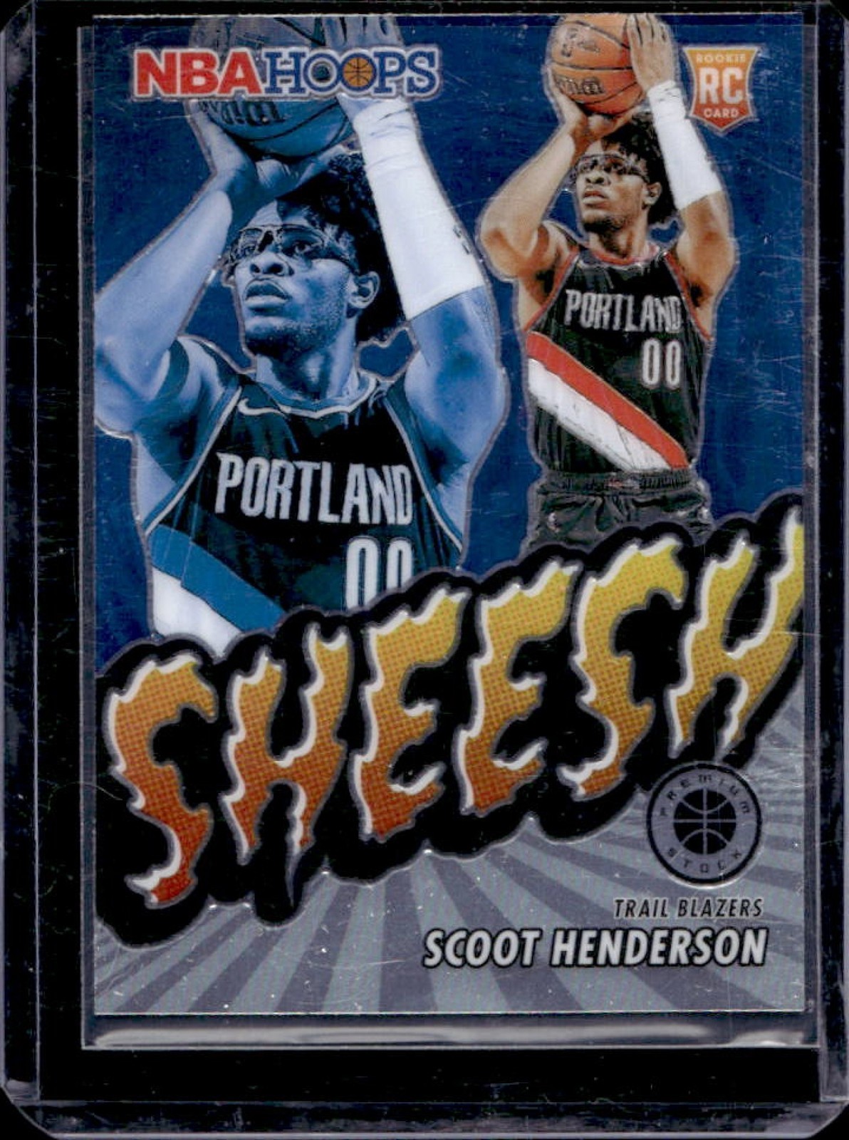 2023-24 Panini Hoops Premium Stock Scoot Henderson Sheesh RC #23 Trail Blazers