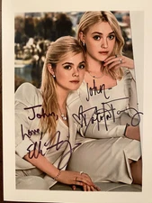Elle Dakota Fanning Signed Autographed Photo By Both w COA Uptown Girls I Am Sam