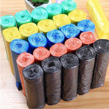 Bolsas de basura gruesas y duraderas de 75 piezas de 5 rollos para limpiar el cubo de basura del hogar