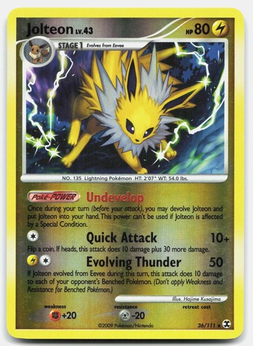 Rising Rivals Jolteon 26/111 Lightly Played Pokemon Reverse Holo R Tcg Card