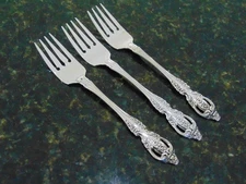 Oneida RENOIR-PEMBROOKE Salad Fork Lot 3 Forks SSS Stainless