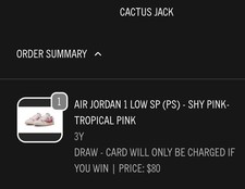 Jordan Air Jordan 1 Low SP (PS) Shy Pink/Trop...