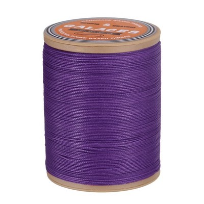 Round Waxed Thread for Leather Sewing, 240 Yards / 220m, 420D, Purple