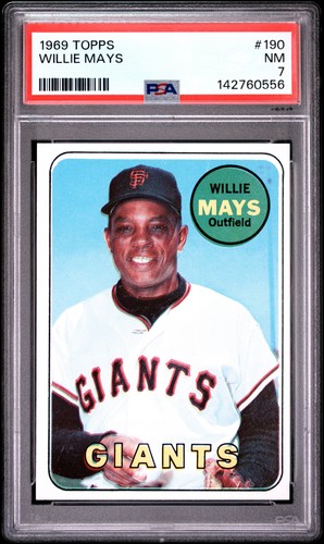1969 Topps 190 Willie Mays PSA 7 142760556