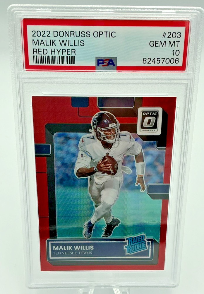 2022 Donruss Optic Malik Willis Red Hyper PSA 10 #203 Rookie