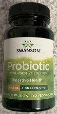 Swanson Probiotic with Digestive Enzymes 5 Billion CFU 60 Veggie Capsule