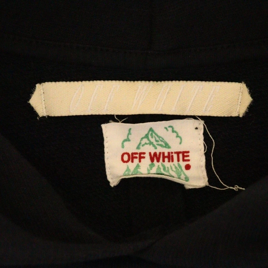 Felpa con cappuccio pullover Off White 15AW Caravaggio nera usata 8a2cb152f27362da