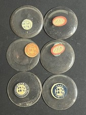 LOT OF 6 GLASS POCKET WATCH CRYSTALS SIZE 18 REPLACEMENT PARTS