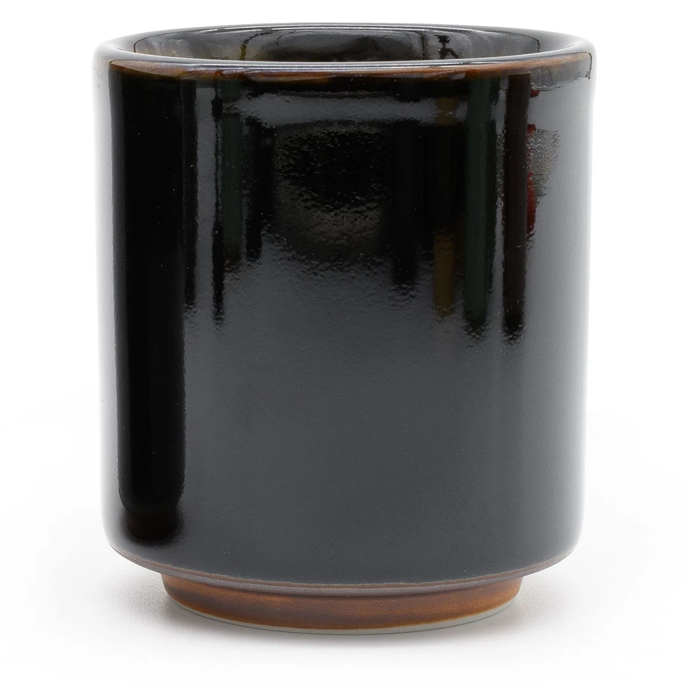 Té De Cerámica Japonesa Y Café - Esmalte Negro Kuro Ame Ame - Imagen 1 de 4