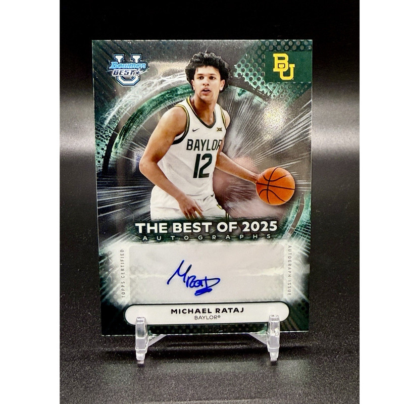 Topps Michael Rataj 6 Card Lot Bowman University Best Baylor Autograph