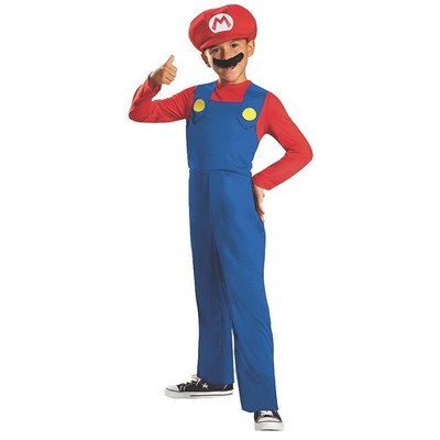 Super Mario Bros Classic Mario Costume Boys and Girls Halloween Outfit