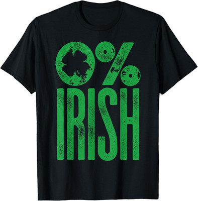 Zero Percent Irish St Patricks Day Shamrock Gifts Unisex T-Shirt