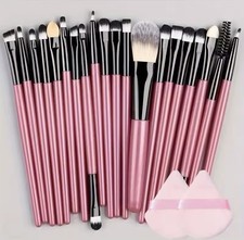 20-Piece Makeup Brush Set with 2 Powder Puffs