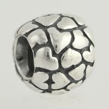 New Pandora Bead Charm - Sterling Silver Lots of Love 790174 Retired Hearts
