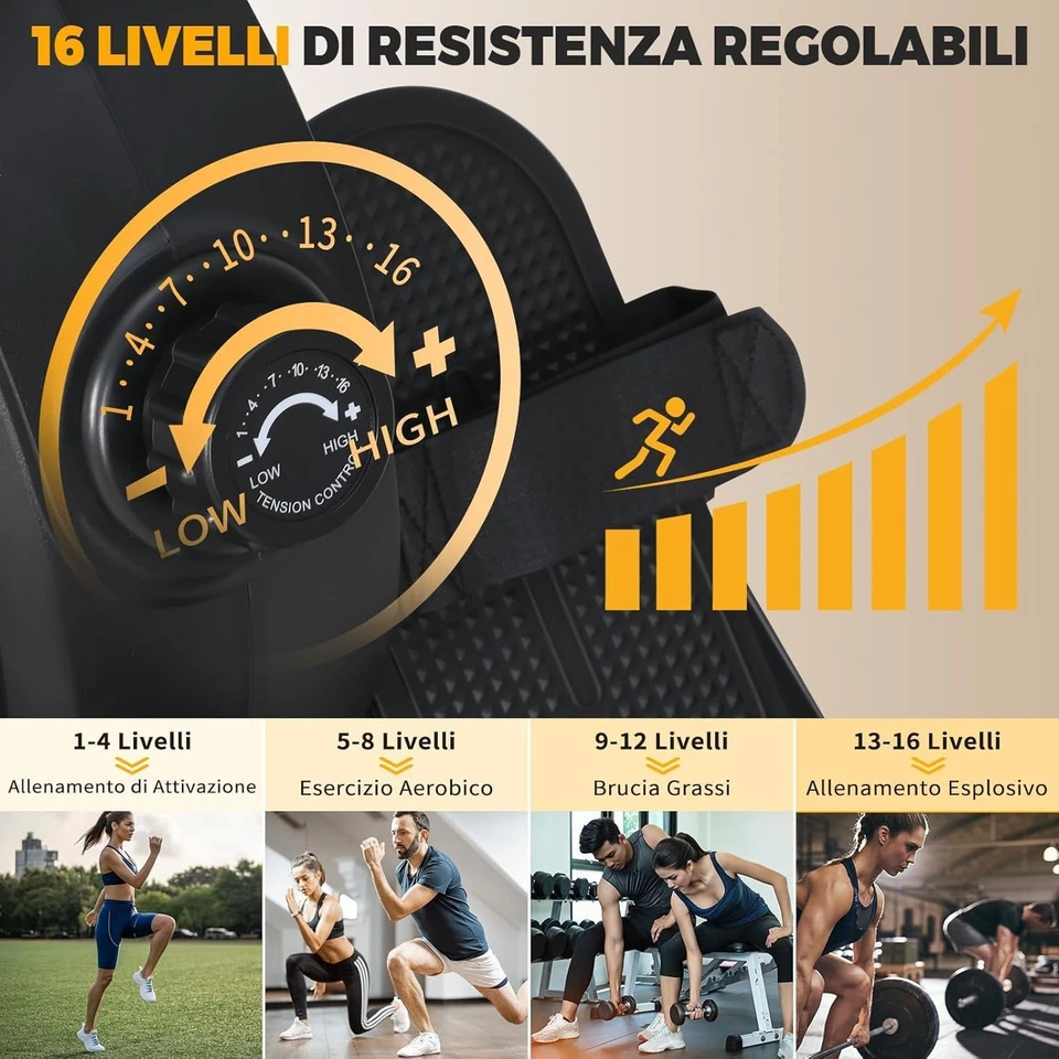 Vogatore per Casa con 16 Livelli di Resistenza, Vogatore Magnetico con Schermo - Immagine 4 di 4