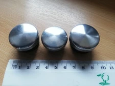 Excelsior front fork top yoke stainless cap set of 3.  Consort, Roadmaster  etc