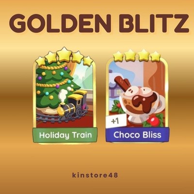 Mono Go GOLDEN BLITZ Choco Bliss - Holiday Train 4/5 Stickers FAST RESPONSE  