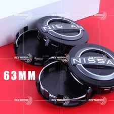 4PCS 63mm For 2022-2024 F-rontier Wheel Center Hub Caps Black Glossy 40342-6TA1A