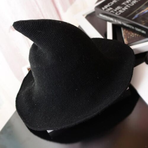 Cosplay Hexenhut Halloween modern aus hochwertiger Schafwolle Hexenmütze - Bild 10 von 24