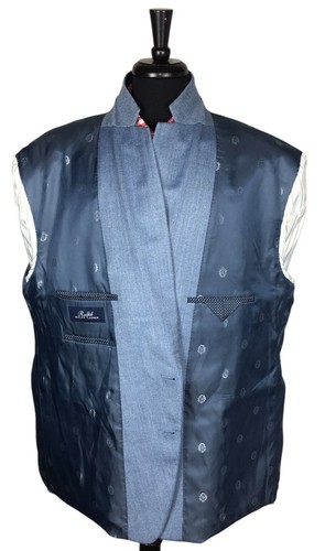 Ralph Ralph Lauren Men Blue Herringbone Wool/Silk/ Sport Coat Blazer 52R - Picture 8 of 12
