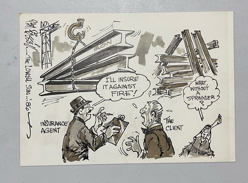 12 PHIL BISSELL Orig. Drawings MA Pol Cartoons WANG LABRATORIES EDWARD J. KING - Bild 9 von 12