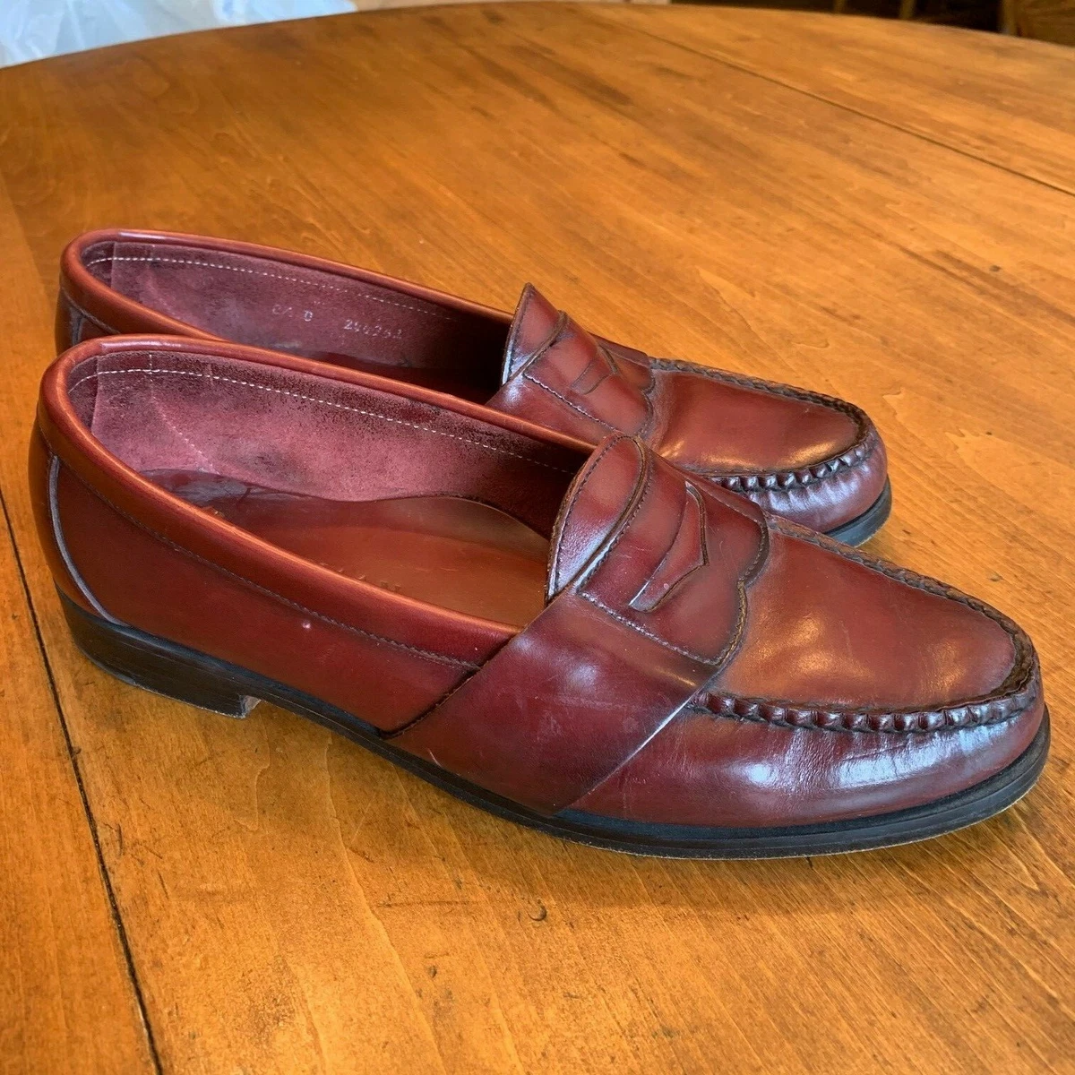 Red penny loafers sale