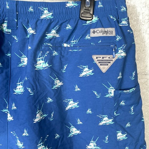 Pantalón corto de agua Columbia Super Backcast 6 pulgadas para hombre, azul vivo de aguas profundas, grande - Imagen 7 de 11