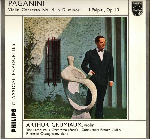 ARTHUR GRUMIAUX, PAGANINI KONZERT NR. 4 UK 50'S LP PHILIPS GBL 5576 - Bild 1 von 3