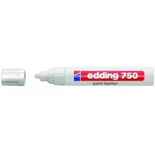 5 x Edding 750 weiß Lackmalstift Lackmarker Lackstift 2-4 mm, Glanzlackmarker - Bild 1 von 1