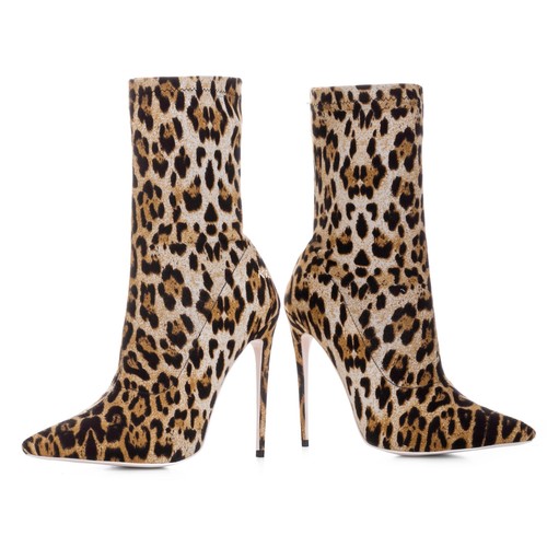 Sexy tacco alti punta scarpe Vera Punta con Tacchi Leopard pelle Donna a Gladiatore scamosciata wf8Sqw