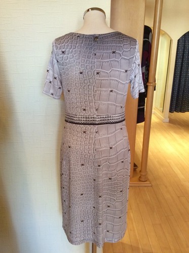 Roberto Naldi Dress Size 12 BNWT Beige Gold RRP £176 Now £44 - Picture 9 of 12