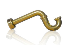 WMF-1.5-PTRAP-NB Unlacquered Natural Brass 1-1/2" P-Trap With Tailpiece 