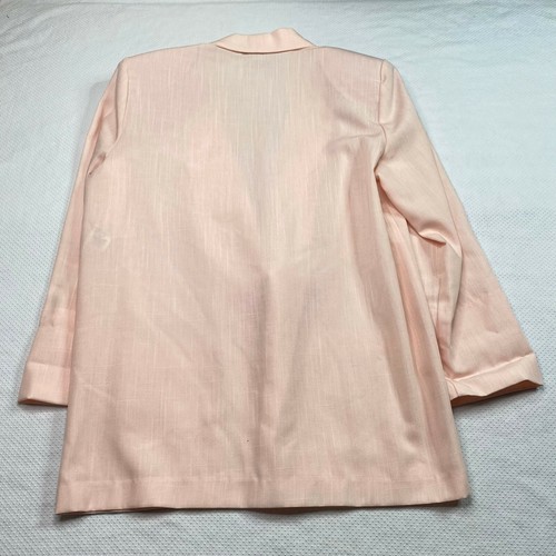 Sag Harbor Womens Blazer sz 10 Pink Notch Lapel Lightweight Pockets VINTAGE - Picture 11 of 13