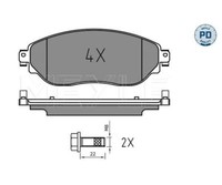 Bremsbelagsatz, Scheibenbremse Meyle 0252208718/PD FüR Opel
