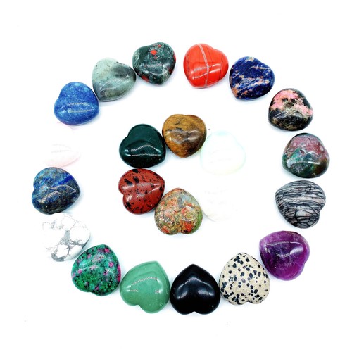 5 piezas Material Mezcla Natural Corazón Reiki Piedras Preciosas Cristal Cuarzo Curación Decoración - Imagen 5 de 6