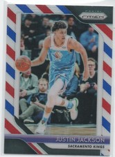2018-19 Panini Prizm RED WHITE BLUE PRIZM #191 Justin Jackson Sacramento Kings